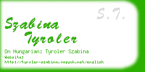 szabina tyroler business card